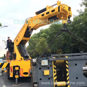 50 ton Construction Knuckle Telescopic Boom Truck Mounted Crane For Sale